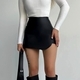 High Waist PU Leather Hip-Hugging Shorts