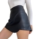 High Waist PU Leather Hip-Hugging Shorts