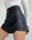 High Waist PU Leather Hip-Hugging Shorts