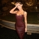 Leather Bodycon Slit Midi Dress