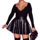 Women's Solid Color PU Mini Umbrella Skirt