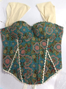 Vintage Print Open Back Corset Cami Top
