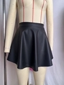 Black Women's Solid Color A-Line Mini Skirt