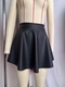 Black Women's Solid Color A-Line Mini Skirt