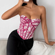 French Jacquard Waist-Sculpting Corset With Fishbone