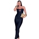 Schwarzes Damen-Sommerkleid mit V-Ausschnitt, schlanker Passform, Raffungen, Einfarbig