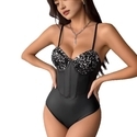 Eng anliegender Push-Up-Corset-Camisole-Bodysuit