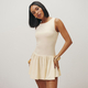 Sleeveless Patchwork Solid Color Summer Dress For Women