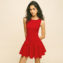 Ärmelloses Patchwork-Sommerkleid in Einfarbig für Damen