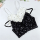 3D Floral Cami Tank Top With Detachable Straps