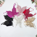 Asymmetrisches Corset-Cami-Top mit Fransen, Perlen und Strass