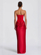 Textured Heavy Satin Skirt And Tube Top Two-Piece Set