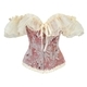 Pink Palace-Style Lace Corset Top With Adjustable Tummy Control