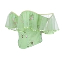 Hellgrünes Mintgrün-Mesh-besticktes Corset mit Flügelärmeln