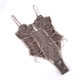 Hellbraune französische Mesh-bestickte Bügel-Push-Up-Bodysuit-Dessous