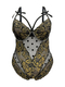 Black Mesh See-Through Lingerie Bodysuit
