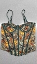 Green Vintage Embroidered Tube Top Women's Slim Fit Camisole