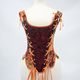 Vintage-Ölgemälde-Hof-Korsett-Bustier mit Stäben, Taillentrainer-Top