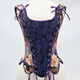 Vintage-Ölgemälde-Hof-Korsett-Bustier mit Stäben, Taillentrainer-Top