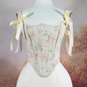 Chinese Style Vintage Corset Strappy Fitted Tank Top