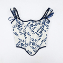 Chinese Style Vintage Corset Strappy Fitted Tank Top