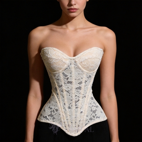 Strapless Fishbone Corset Formal Evening Dress