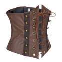 Kaffee-braunes Gothic-Steampunk-Schnür-Korsett-Top für Damen