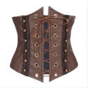 Kaffee-braunes Gothic-Steampunk-Schnür-Korsett-Top für Damen
