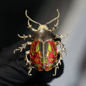Sibirischer Käfer-Corsage-Brosche, Insekten-Anstecknadel