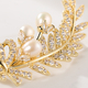 Wheat Ear Brooch With Zircon And Natural Pearl Leaf Corsage Pin