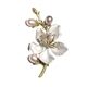 French-Style Qipao Enamel Freshwater Pearl Peach Blossom Brooch Pin
