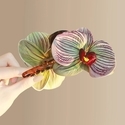 Tinglan Floral Fragrance Chinese Style Hair Claw Clip [Shiguang Custom] Chinese Style Floral Hair Claw Clip For Women Elegant Shark Clip