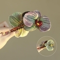 Tinglan Floral Fragrance Chinese Style Hair Claw Clip [Shiguang Custom] Chinese Style Floral Hair Claw Clip For Women Elegant Shark Clip