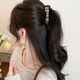 Leopard Print Acetate Bow Banana Hair Clip For Women