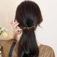 Leopard Print Acetate Bow Banana Hair Clip For Women
