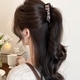 Leopard Print Acetate Bow Banana Hair Clip For Women