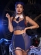 Navy Blue Navy Blue Uniform Style Crop Top Pencil Skirt Lingerie Set