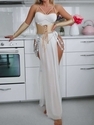 White Waist Cincher Lingerie Set Role Play Corset
