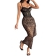 Leopard Lace Corset Cami Long Dress