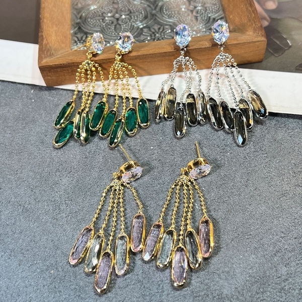 Natural Stone Dangle Earrings For Women S925 Sterling Silver