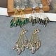 Natural Stone Dangle Earrings For Women S925 Sterling Silver