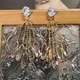 Natural Stone Dangle Earrings For Women S925 Sterling Silver