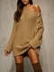 Women's Loose Knit Pullover Sweater Dress