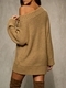 Women's Loose Knit Pullover Sweater Dress