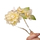 U-Shaped Glass Peony Flower Hairpin Chinese Style Updo Hair Fork