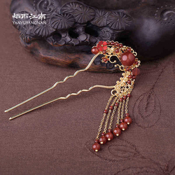 Red Bean Tassel Hairpin