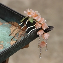 Orange Flower Insert Comb