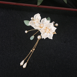Camellia - Tassel Side Clip