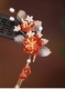 U-Shaped Glass Flower Hair Comb Traditional Chinese Style