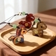 Solid Wood Chinese Zodiac Horse Keychain Pendant
